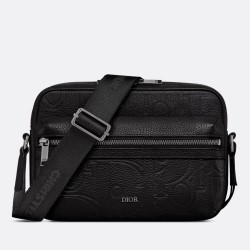 Borsa a tracolla con cerniera Dior Rider 2.0 nera Gravity