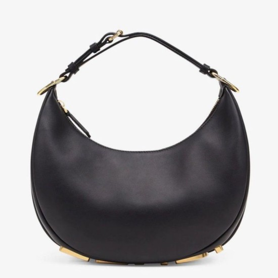 Fendi Fendigraphy Piccola Borse Replica Hobo Nero