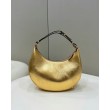 Fendi Fendigraphy Piccola Borsa Hobo Oro Laminato