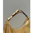 Fendi Fendigraphy Piccola Borsa Hobo Oro Laminato