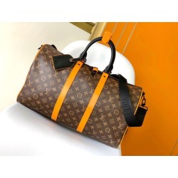 LV Keepall Bandouliere 45 Borsa Tela Monogram Macassar M46703