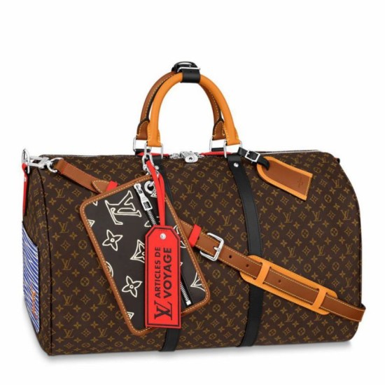 LV Keepall Bandouliere 50 Borsa Patchwork M56855