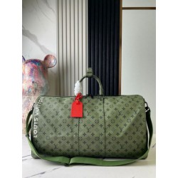 LV Keepall Bandouliere 55 Borsa Tela Monogram Verde M23963