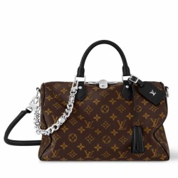 Riproduzione Fedele Replica Perfetta Louis Vuitton Speedy Soft 30 scura Tela monogramma M12243 imitazioni