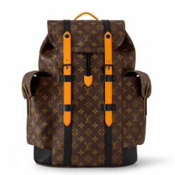 Riproduzione Fedele Zaino Louis Vuitton Christopher MM Monogramma Tela Macassar M46686 imitazioni