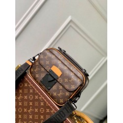 Borse Firmate Replica a tracolla Louis Vuitton S-Lock Monogram Tela Macassar M46688
