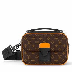 Borse Firmate Replica a tracolla Louis Vuitton S-Lock Monogram Tela Macassar M46688