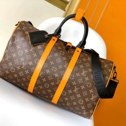 Qualità Specchio Replica Louis Vuitton Keepall Bandouliere 45 Borsa Tela Monogram Macassar M46703 Riproduzione Fedele Louis Vuitton Keepall Bandouliere 45 Borsa Tela Monogram Macassar M46703 imitazioni
