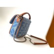 Mini borsa Fendi Baguette in denim con ricamo FF