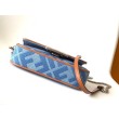 Mini borsa Fendi Baguette in denim con ricamo FF
