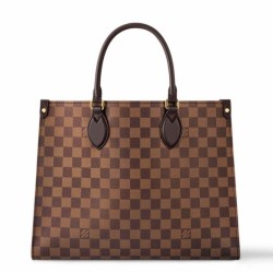Riproduzione Fedele Borse Imitazioni Louis Vuitton OnTheGo MM Damier Ebene Tela N00065 imitazioni