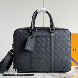 Qualità Specchio Replica Louis Vuitton Porte Documents Voyage PM Damier Infini N40444 Riproduzione Fedele Louis Vuitton Porte Documents Voyage PM Damier Infini N40444 imitazioni