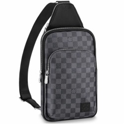 Riproduzione Fedele Borsa a tracolla Louis Vuitton Avenue Damier Graphite Canvas N45302 imitazioni