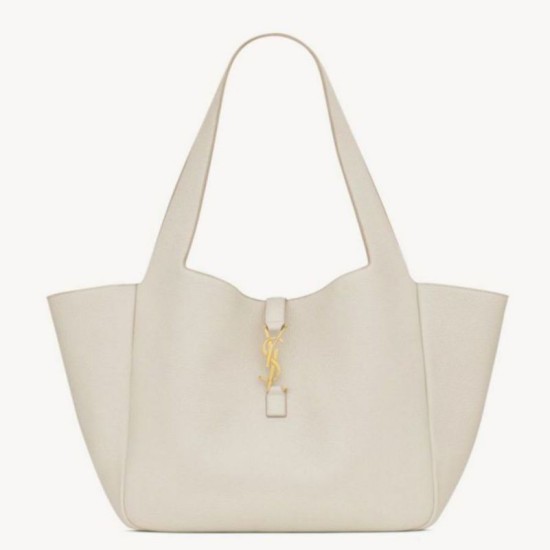 YSL Saint Laurent LE 5 A 7 Borse Replica Alta Qualità Tote Bea Bianca Granulata