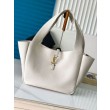 YSL Saint Laurent LE 5 A 7 Borse Replica Alta Qualità Tote Bea Bianca Granulata