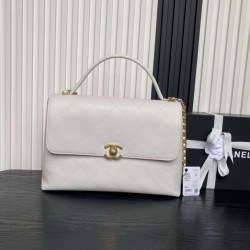 Replica qualità specchio Borse Imitazioni Maxi Flap Chanel Con Manico Superiore AS5543 Bianca