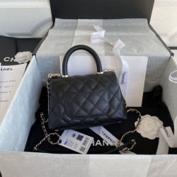 Replica Borsa a Mano Chanel con Manico Superiore AS2215 Nera Imitazioni Replica qualità specchio Borsa a Mano Chanel con Manico Superiore AS2215 Nera