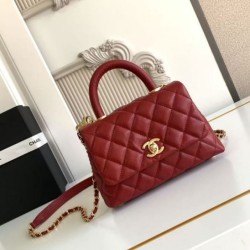 Replica qualità specchio Borse  Alta Qualità a Mano Chanel con Manico Superiore AS2215 Rosso