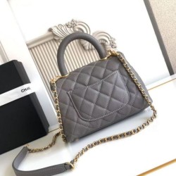 Replica Qualità superiore replica Chanel con patta e manico superiore AS2215 Grigio Imitazioni Replica qualità specchio Qualità superiore replica Chanel con patta e manico superiore AS2215 Grigio