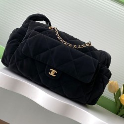 Replica qualità specchio Borsa Chanel Maxi Bowling AS5055 Nero