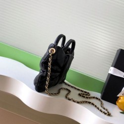 Replica Borse Chanel Mini con fiocco AS5849 Pelle di agnello Nero Imitazioni Replica qualità specchio Borse Chanel Mini con fiocco AS5849 Pelle di agnello Nero