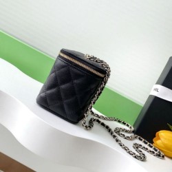 Replica qualità specchio Borsa Chanel Vanity con catena AP4530 Nero