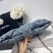 Bora Pari all'originale replica a fiocco Chanel 25K Denim lavato AS5851 Nero