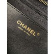 Qualità superiore replica a fiocco Chanel 25K Pelle di agnello AS5851 Nero