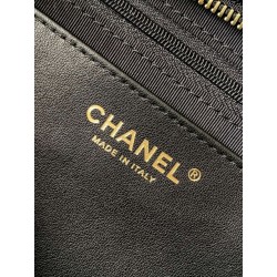 Qualità superiore replica a fiocco Chanel 25K Pelle di agnello AS5851 Nero