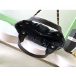 Qualità superiore replica a fiocco Chanel 25K Pelle di agnello AS5851 Nero