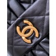 Qualità superiore replica a fiocco Chanel 25K Pelle di agnello AS5851 Nero