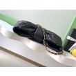 Qualità superiore replica a fiocco Chanel 25K Pelle di agnello AS5851 Nero