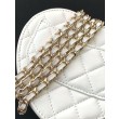 Borsa a Mano Chanel con Catena a Forma di Cuore AP2784 Bianca