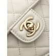 Borsa a Mano Chanel con Catena a Forma di Cuore AP2784 Bianca