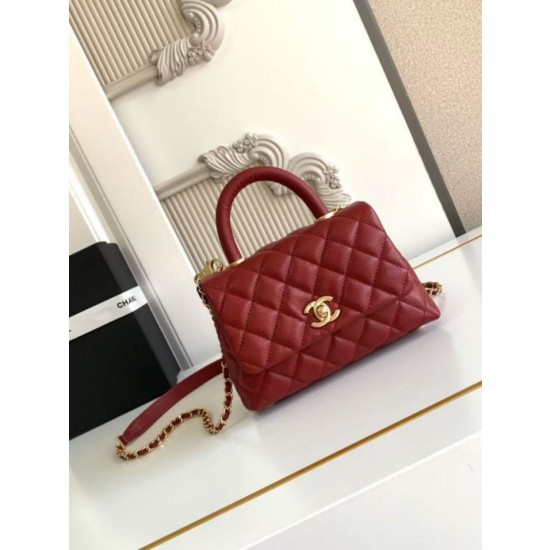 Borse Replica Alta Qualità a Mano Chanel con Manico Superiore AS2215 Rosso