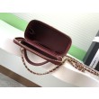 Imitazioni borse griffate a tracolla Chanel 25C Vanity con catena AP4404 Borgogna