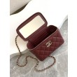 Imitazioni borse griffate a tracolla Chanel 25C Vanity con catena AP4404 Borgogna