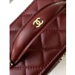 Imitazioni borse griffate a tracolla Chanel 25C Vanity con catena AP4404 Borgogna