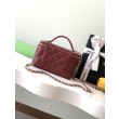 Imitazioni borse griffate a tracolla Chanel 25C Vanity con catena AP4404 Borgogna