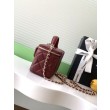 Imitazioni borse griffate a tracolla Chanel 25C Vanity con catena AP4404 Borgogna