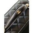 Qualità superiore replica a tracolla Chanel 25C Vanity con catena AP4404 Nero