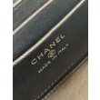 Qualità superiore replica a tracolla Chanel 25C Vanity con catena AP4404 Nero