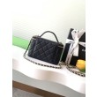 Qualità superiore replica a tracolla Chanel 25C Vanity con catena AP4404 Nero