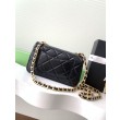 Borsa Replica 1:1 a tracolla Chanel Matelasse Coco AS4595 Nero