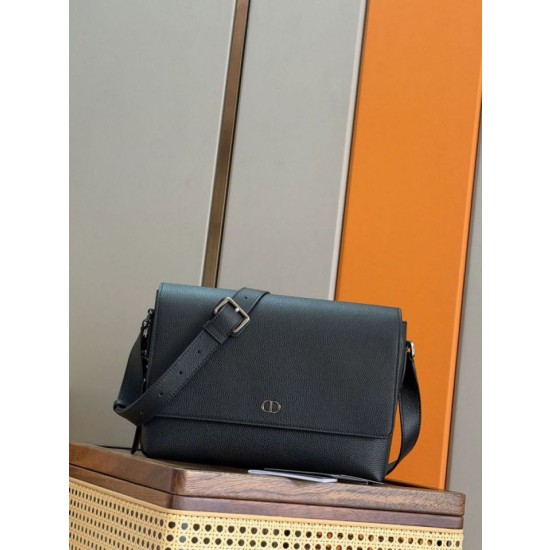 Borsa a tracolla Dior CD Icon Uomo nera