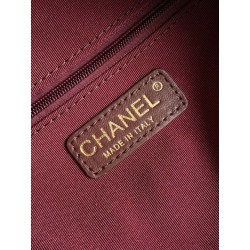 Borse Replica bowling piccola Chanel AS5792 Pelle di agnello Bordeaux