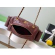 Borse Replica bowling piccola Chanel AS5792 Pelle di agnello Bordeaux