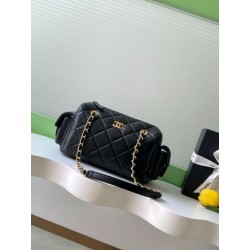 Borsa bowling piccola Chanel AS5792 Pelle di agnello Nero