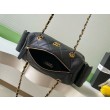 Borse Replica bowling piccola Chanel AS5792 Pelle di vitello granata Nero