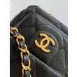 Borse Replica bowling piccola Chanel AS5792 Pelle di vitello granata Nero